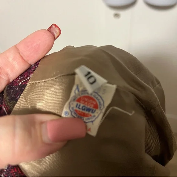 EUC Vintage 1970s Paisley Blazer Jacket Women Size 10 ILGWU Union Made USA - Picture 4 of 8